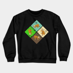 Colorful Sloth Crewneck Sweatshirt